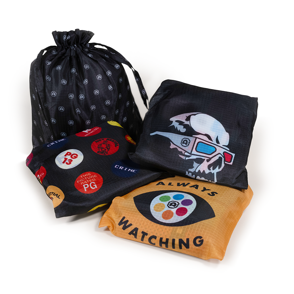 Alamo Drafthouse 3-Bag Cinema Visions Set with carrying pouch