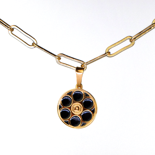 Alamo Drafthouse Film Reel Charm on Paperclip Chain