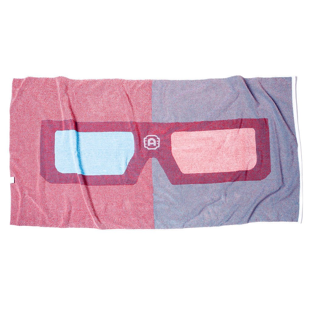 3D Specs Beach Towel Back