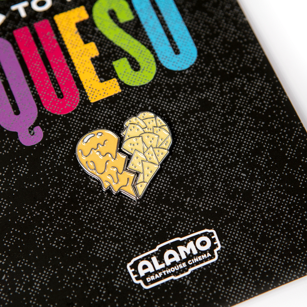 Alamo Drafthouse CHIPS TO MY QUESO Enamel Pin Set Detail