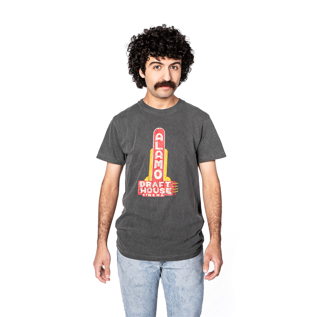 Alamo Drafthouse Colorado Street Sign T-shirt Model