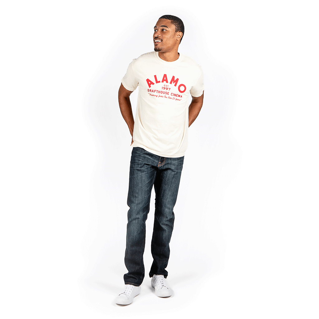 Alamo Drafthouse Shushing Since '97 T-shirt Model