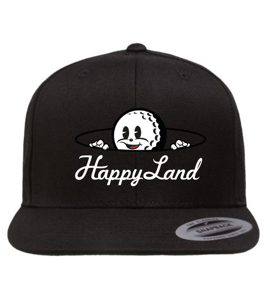 HappyLand Black Twill Snapback Hat