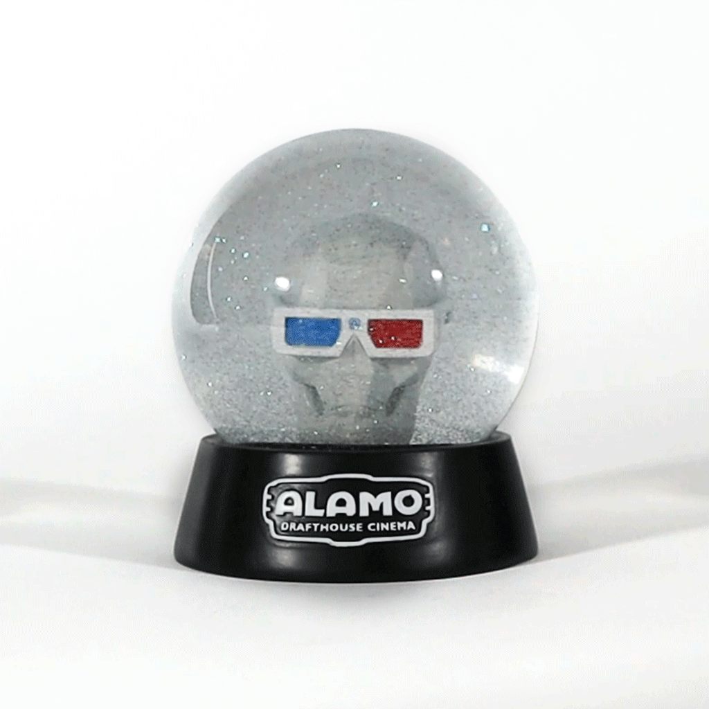 Alamo Drafthouse 3D Skull Snow Globe
