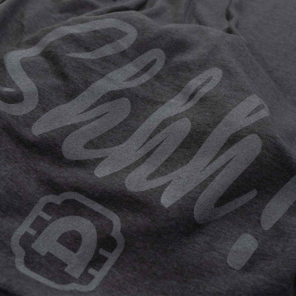 close-up of Alamo Drafthouse Shhhhhhh! Sweatshirt Blanket