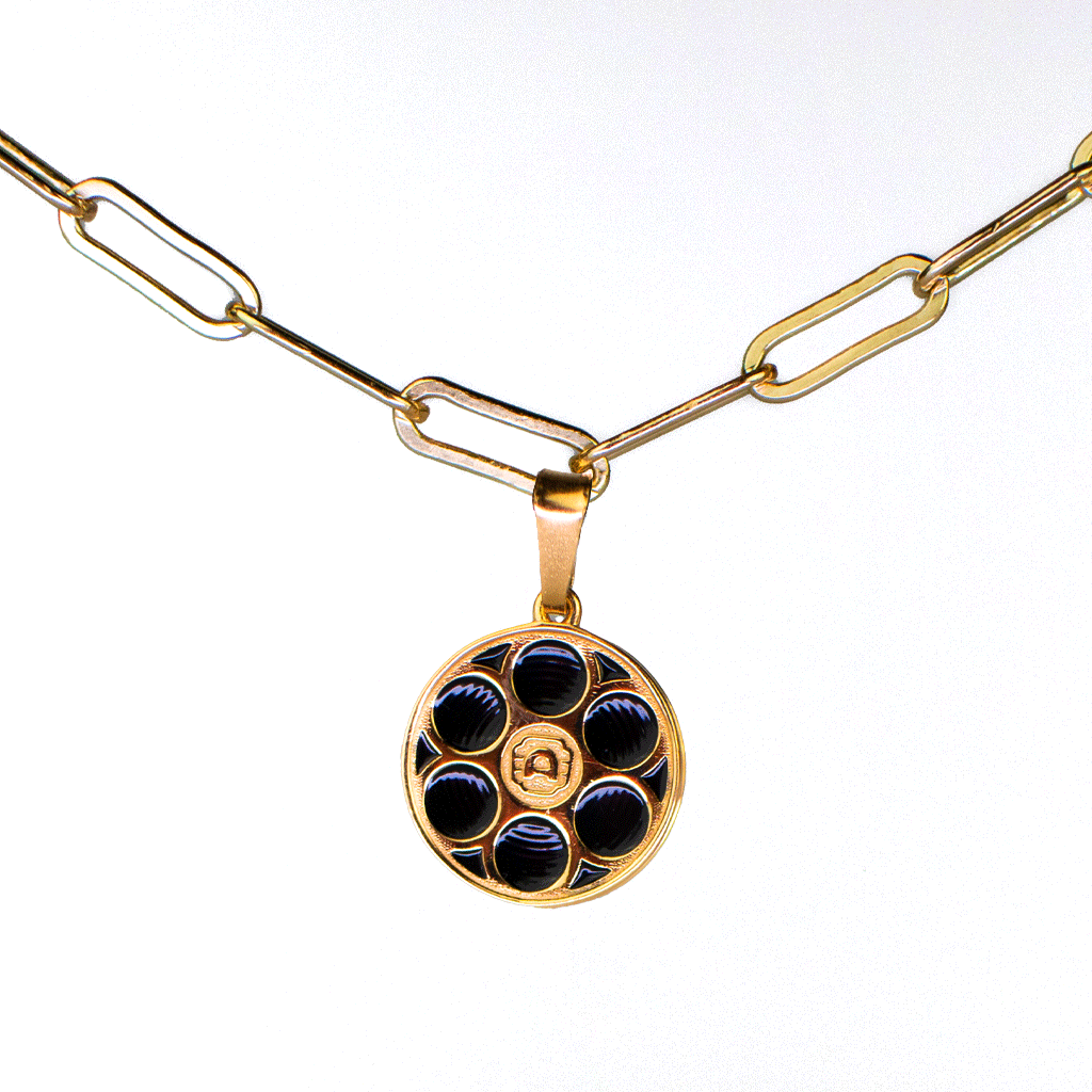 Alamo Drafthouse Film Reel Charm on Paperclip Chain