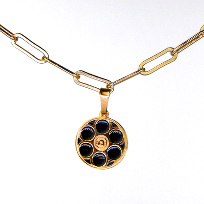 Alamo Drafthouse Film Reel Charm on Paperclip Chain