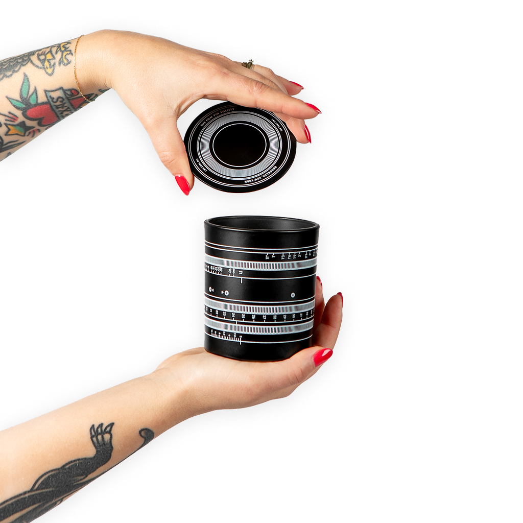 holding the Cinema Lens Candle