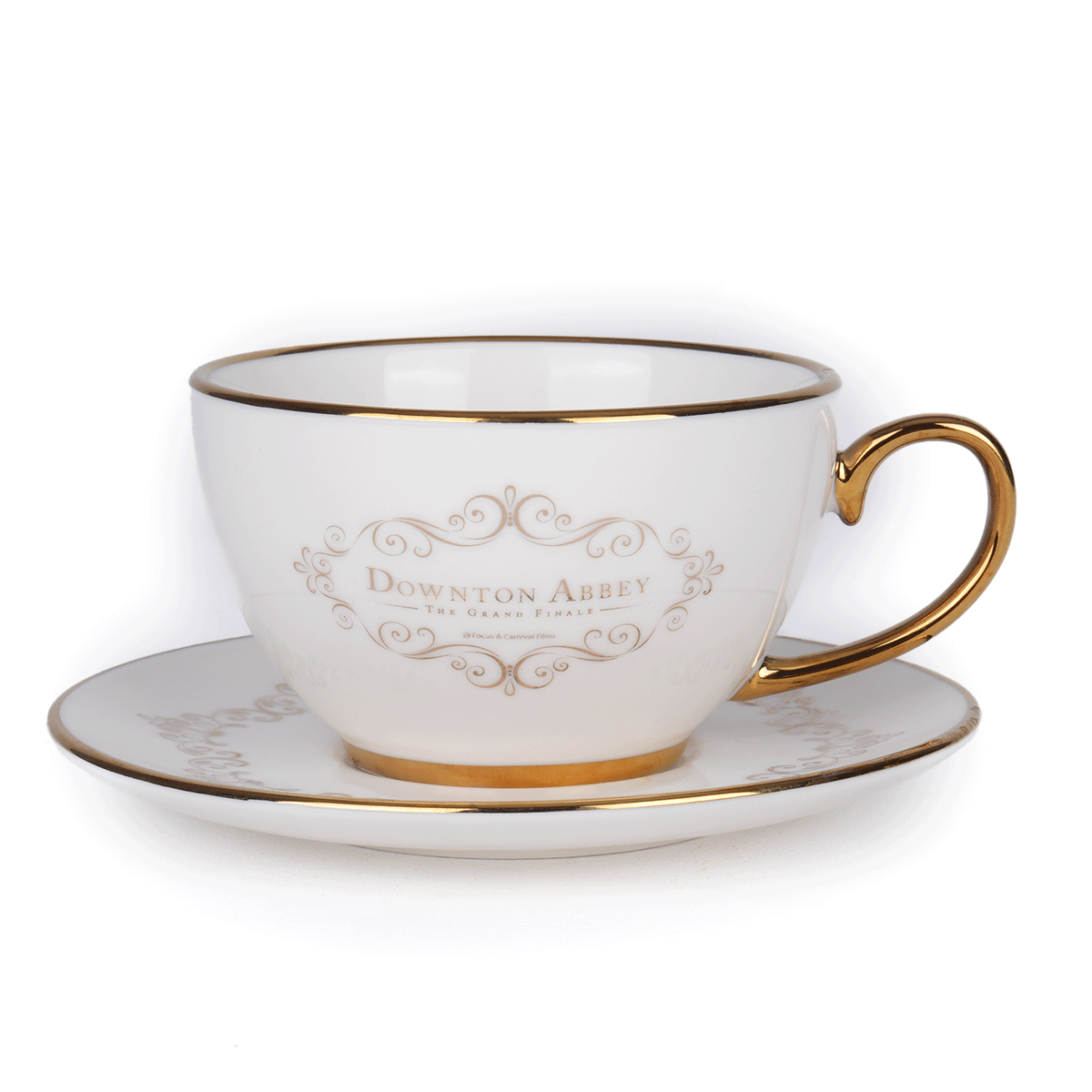 front of DOWNTON ABBEY: THE GRAND FINALE Teacup