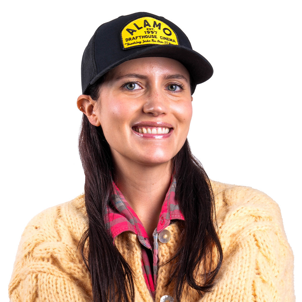 woman wearing Professional Shusher Trucker Hat