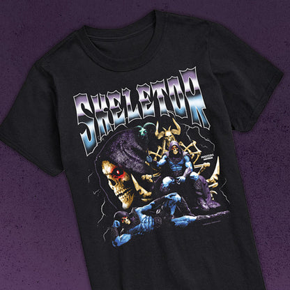Skeletor T-Shirt on purple background