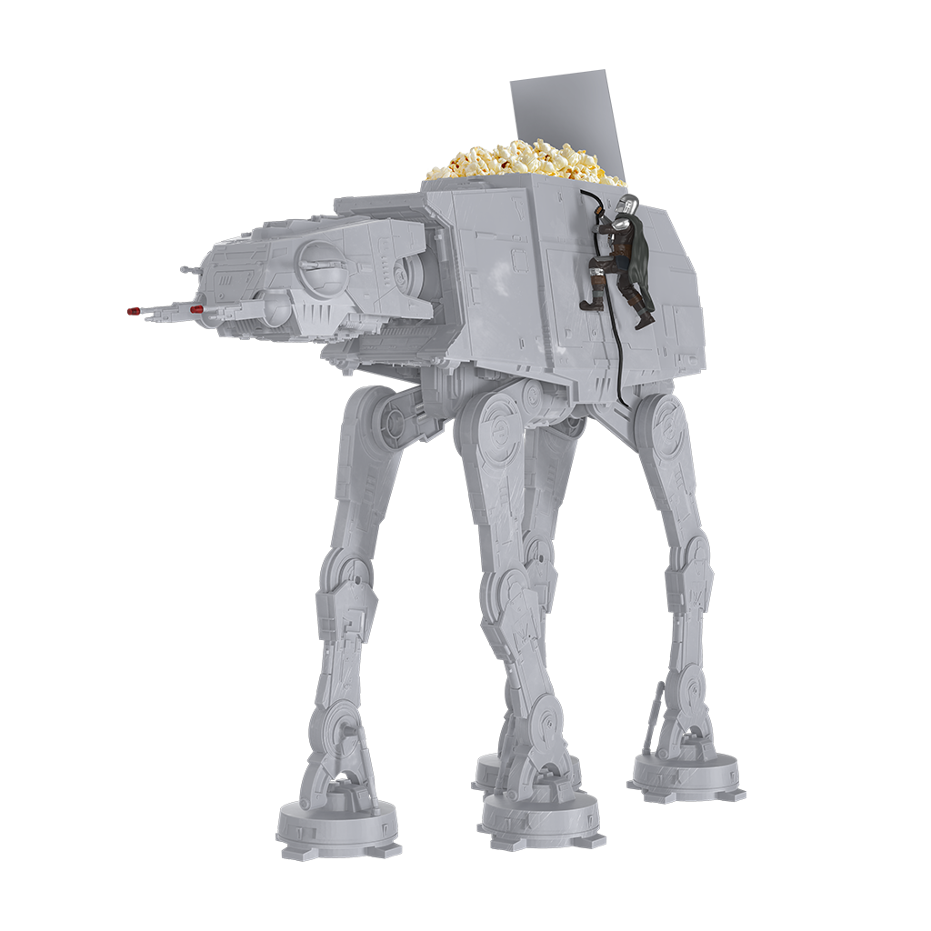 AT-AT Walker Popcorn Bucket filled with popcorn