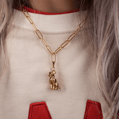 woman wearing SUPERGIRL Krypto Charm