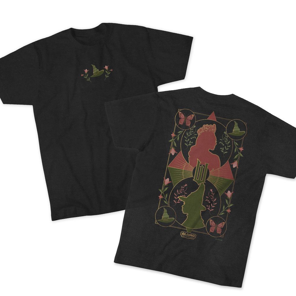 back and front of WICKED: FOR GOOD T-Shirt in Charcoal