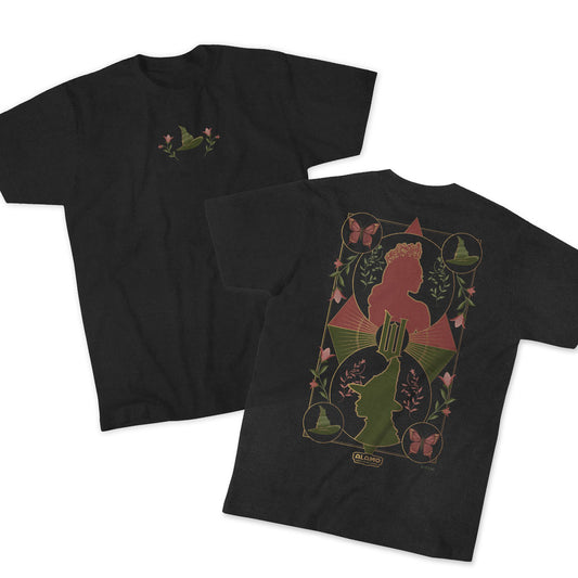 back and front of WICKED: FOR GOOD T-Shirt in Charcoal