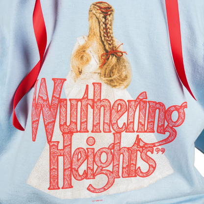close-up of the Cathy doll design on the back of the WUTHERING HEIGHTS shirt